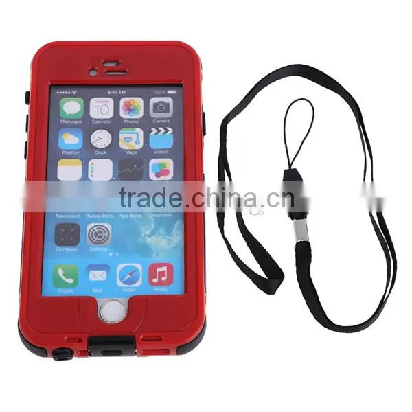 Red for iPhone 6 Waterproof Case Cover Fingerprint Touch ID 9 Colors for Your Choose