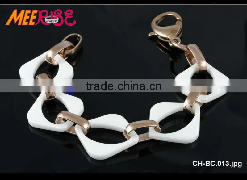 2015 hot sale link charms,bracelet collection,fashion bracelet white ceramic