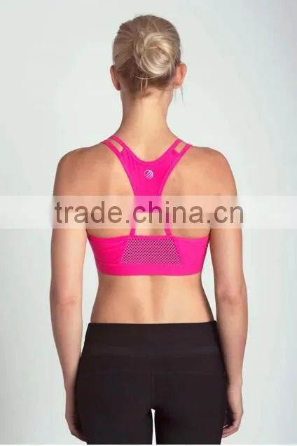 Customized Ladies Gymwear Seamless Workout Top Wear Yoga Push Up Bra