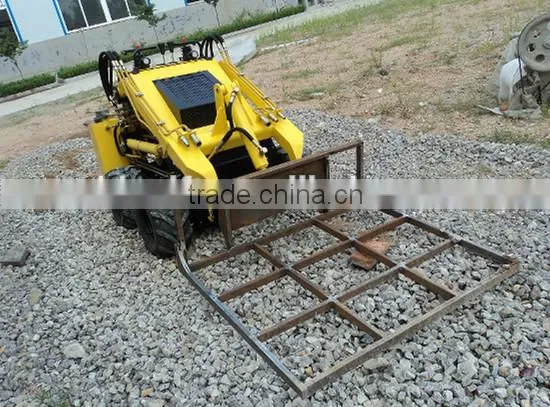 China high performacne track type mini skid steer loader with mini trencher for sale