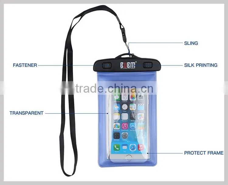 wholesale hot selling waterproof bag for moblie phone waterproof diving bag for underwater swimming