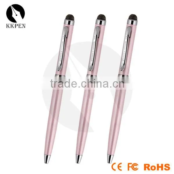 KKPEN Slim 2 In 1 Metal Stylus Touch Pen Multi-color cheap promotional metal ballpoint pens