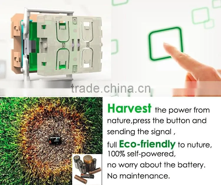 Battery free wireless switch for electric contractor