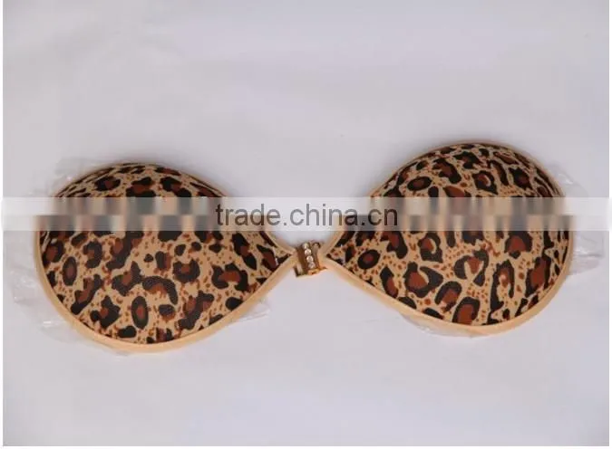 Sexy leopard adhesive bra for women