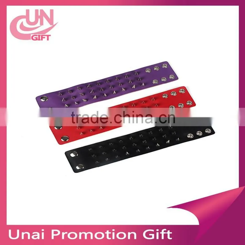 Punk style round rivets bracelets cuff wide leather bracelet fashion jewellery gift