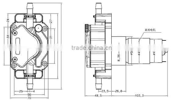 JIHPUMP OEM peristaltic pump quick-install panel type of flow rate less than 1738ml/min