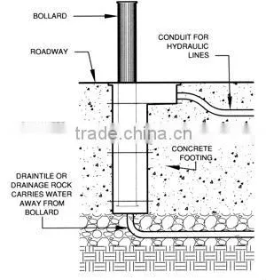 China alibaba hydraulic automatic retractable bollard with high quality