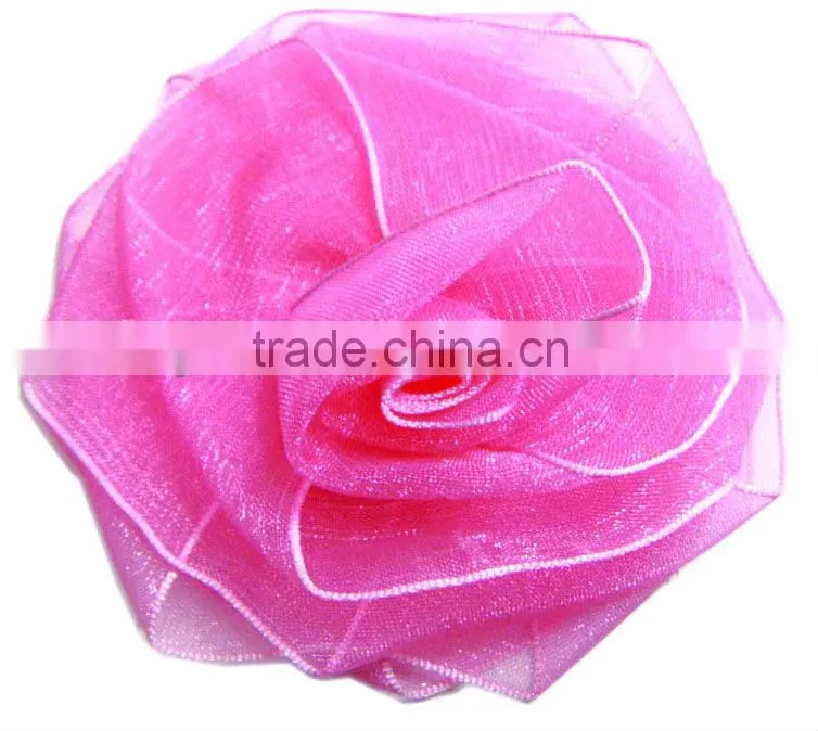 1 Inch Ribbon Rose, Handmade Satin Ribbon Rose Flowers For Clothes&Dress