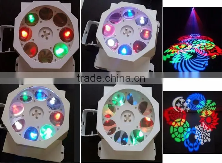 Good quality Stage Effect 8 * 3W LED Rotating Gobo Light