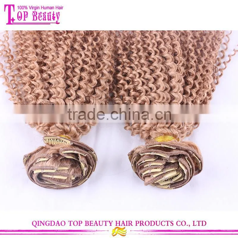 Perfect grey color clip in hair extensions for black women brazilian jerry curl hair extension clip in