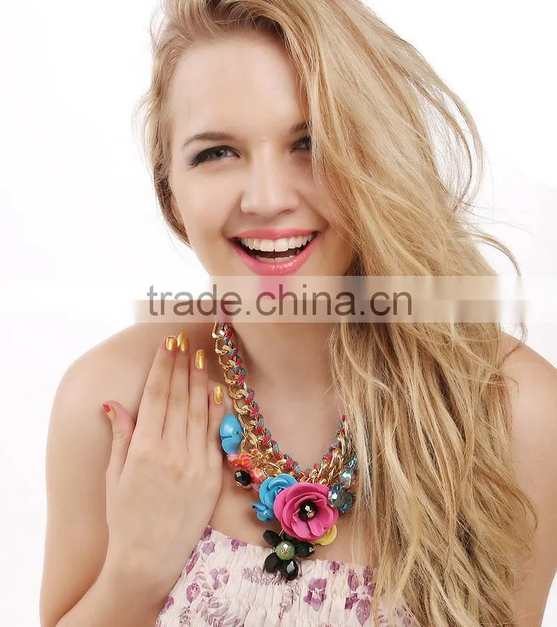 Flower necklace costume jewellry wholesale rajasthani jewellery