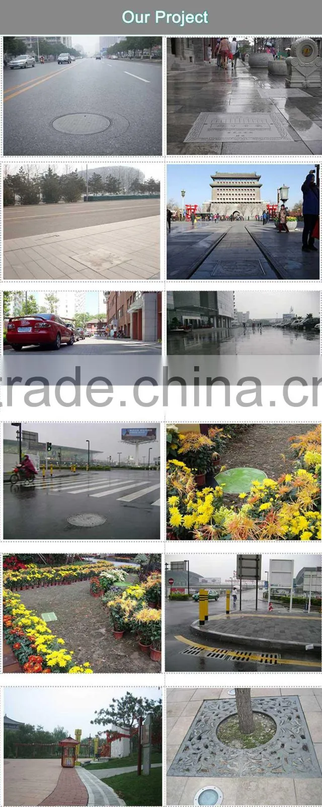 Cover Size 1000x1200mm Square En124 composite Manhole Cover