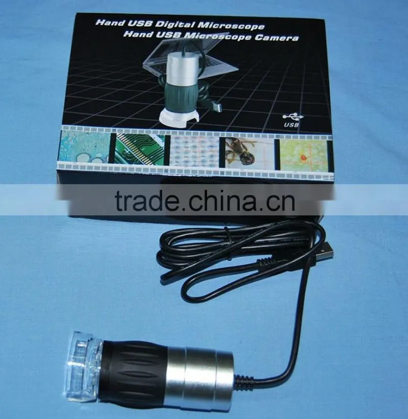 Patent 40~240X magnification 1.3MP MDA1300 handheld USB digital microscope with 8 led ring light