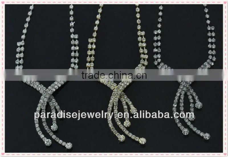 Fashion Alloy Rhinestone Jewelry Sets/rhinestone bridal jewelry sets(Lead, Nickel & Cadmium Free)-NEW052108