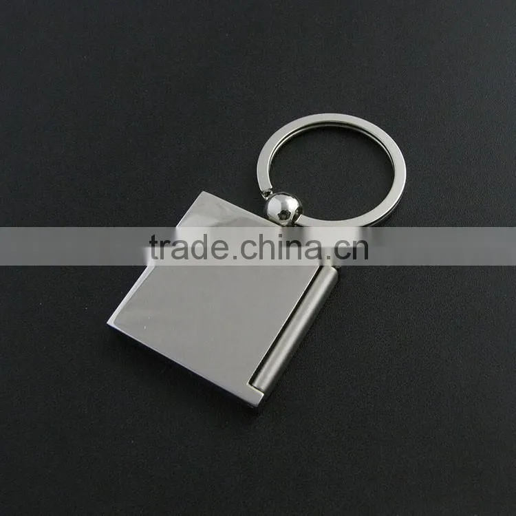 Photo Frame Keychain Polished Chrome Metal Rectangle Shaped Frames Keyring Key Chain Ring Keyfob