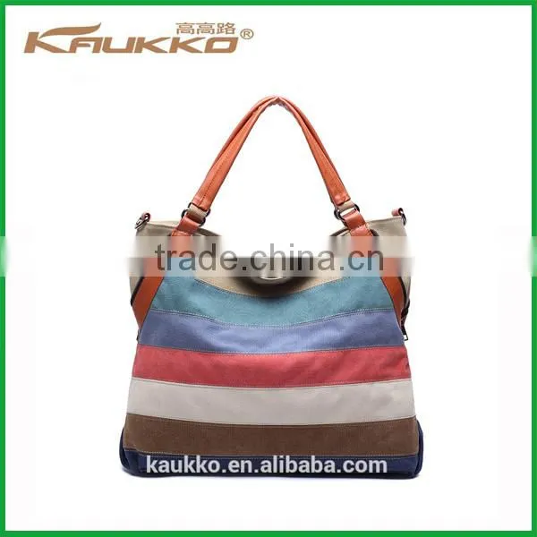 High Quality Women's canvas shoulder bag handbag EuropeStyle women canvas tote handbag