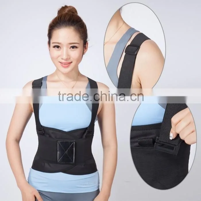 Double posture fitness Neoprene lower back support lumbar brace belt
