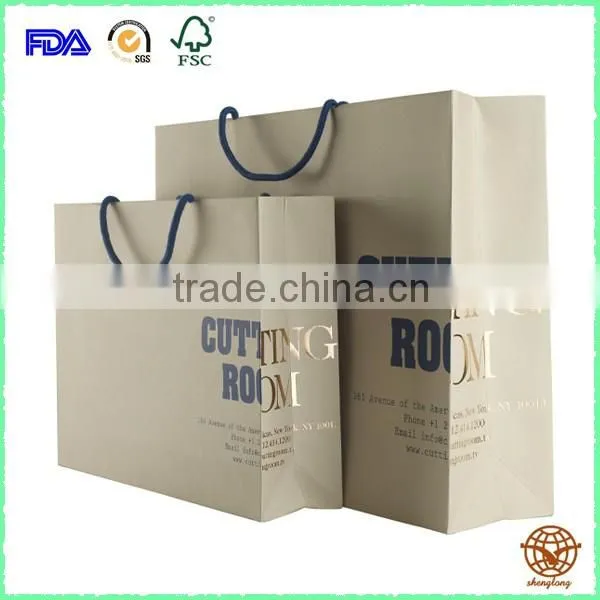 New Design Custom Printed Shopping Carrier Bag with Rope Handle,Luxury Gift Bag