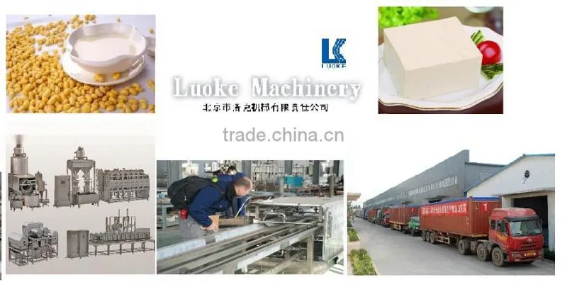 LUOKE/European CE/Customized full automatic soymilk and tofu production line/tofu processing line
