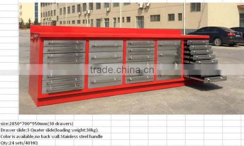 Quality Heavy duty steel storage tool work bench with drawers