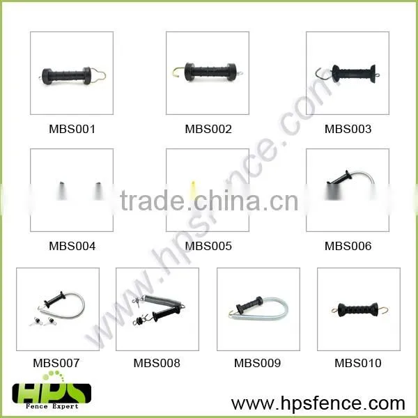 Galvanised spring gate handle with UV resistance for electric fence