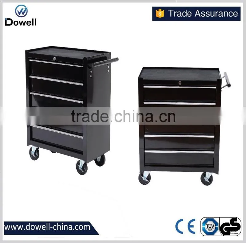 24" Wide 5 Drawer Rolling Tool CabinetTC4124 5 Drawer Intermediate Chest, Silver/Black Professional 5Drawer Rolling Cabinet