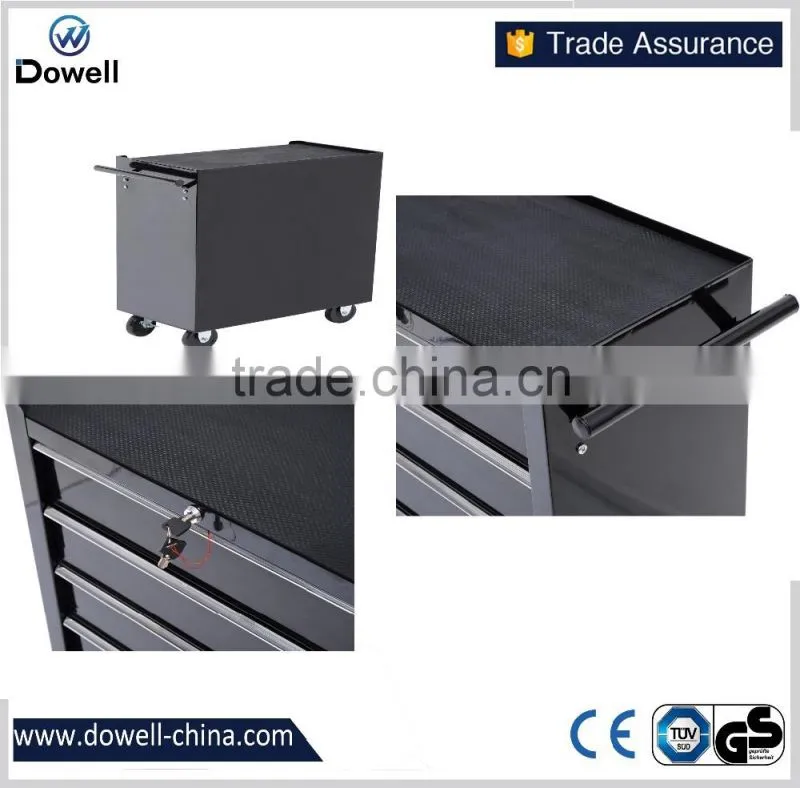 24" Wide 5 Drawer Rolling Tool CabinetTC4124 5 Drawer Intermediate Chest, Silver/Black Professional 5Drawer Rolling Cabinet