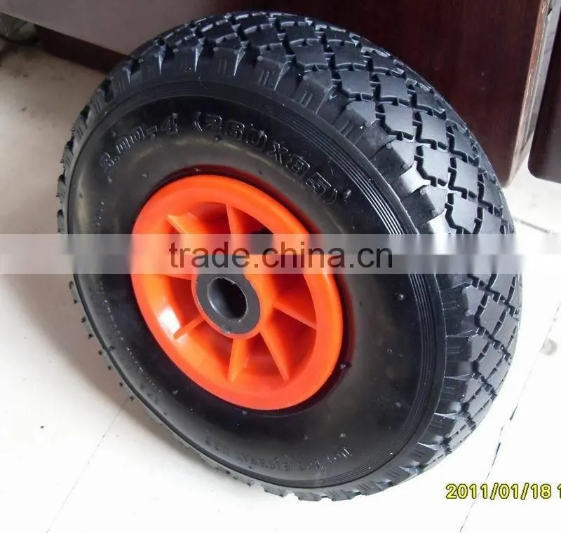 3.00-4 pneumatic wheel Inflatable tyre 10 inches air wheel Pneumatic tyre for tool cart