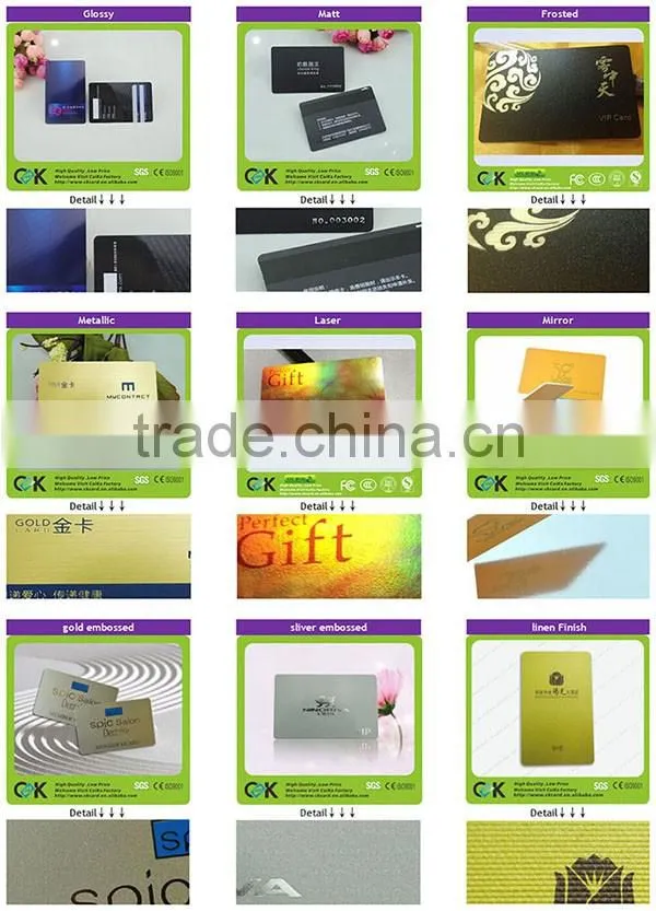 Free sample PET material medical card for hospital