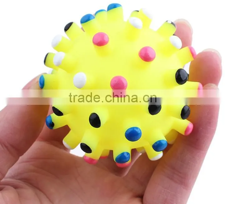colorful pet soft plastic ball pet voice sound ball