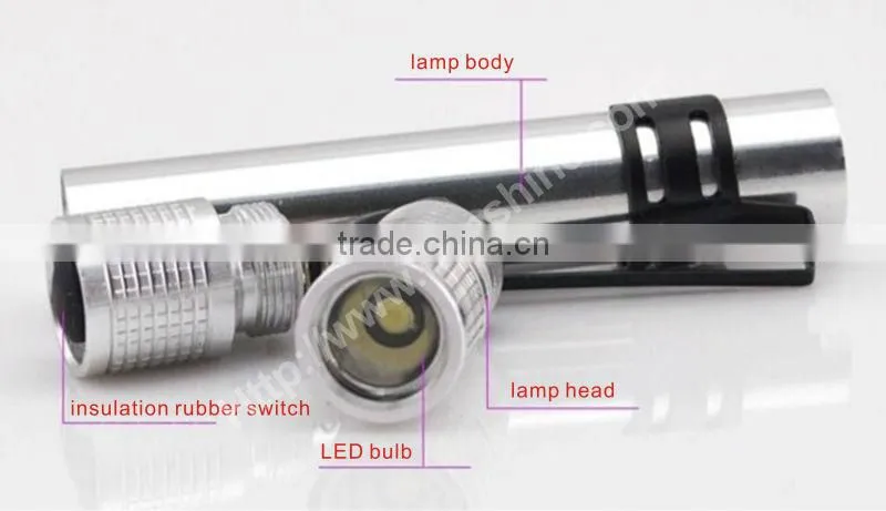 aluminium alloy AAA battery mini promotional pen with led light