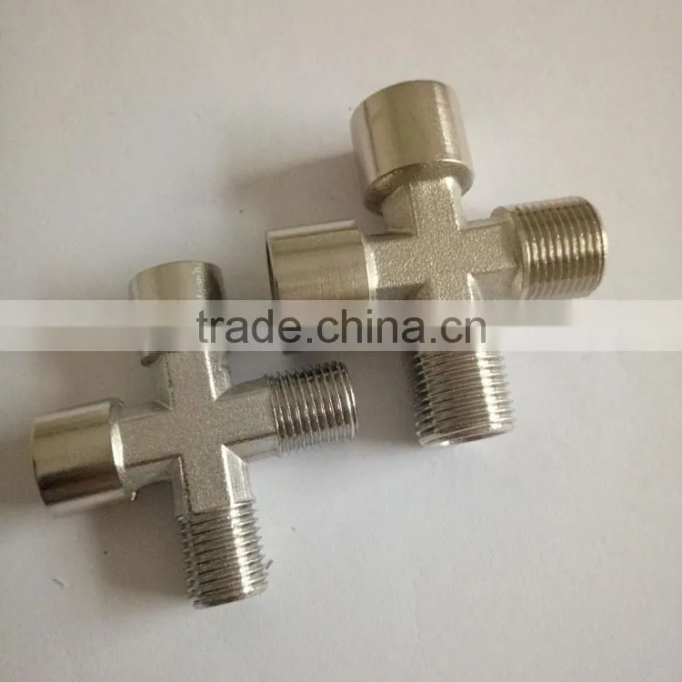 cross type connector thread male and female ,pneumatic fitting ,pneumatic connector