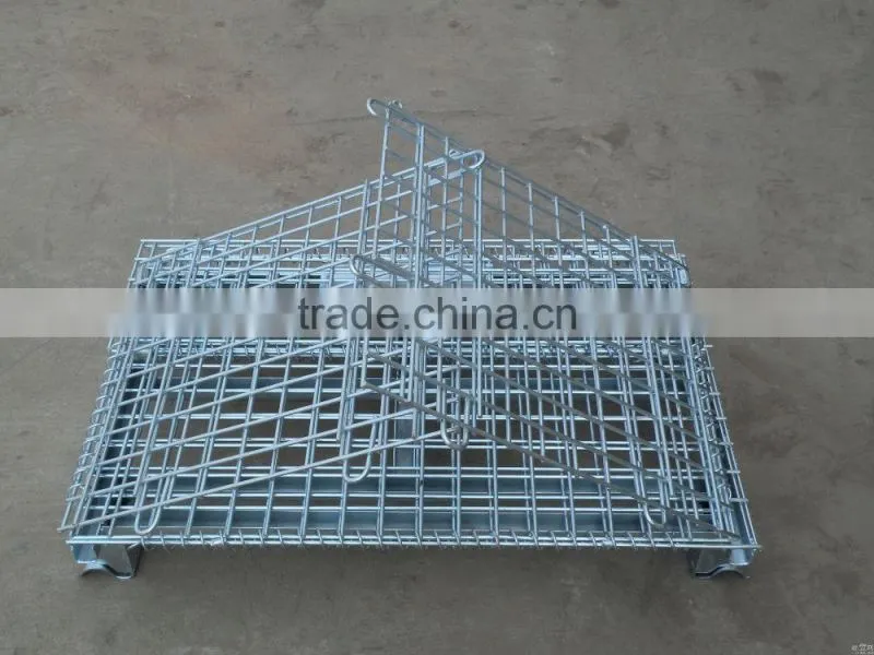 high quality steel pallets triple step foldable cage