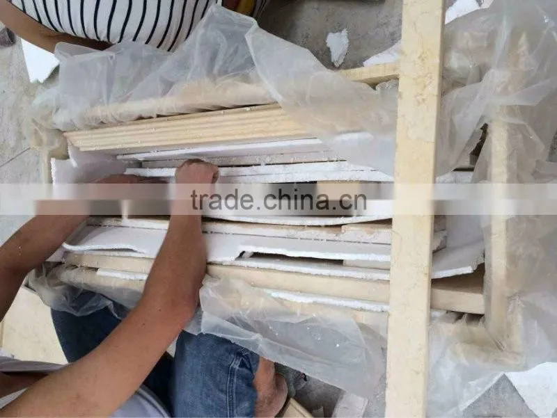 Natural marble decorative stone fireplace mantel