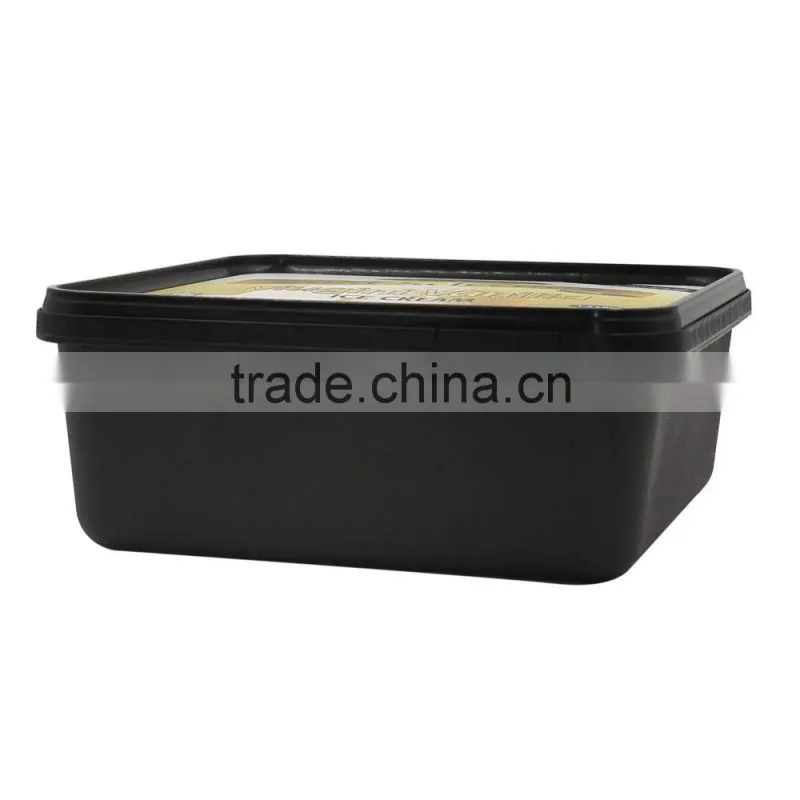 1.5L IML Vanilla ice cream container with lid, customized ice cream containers for sale,ice cream cone container
