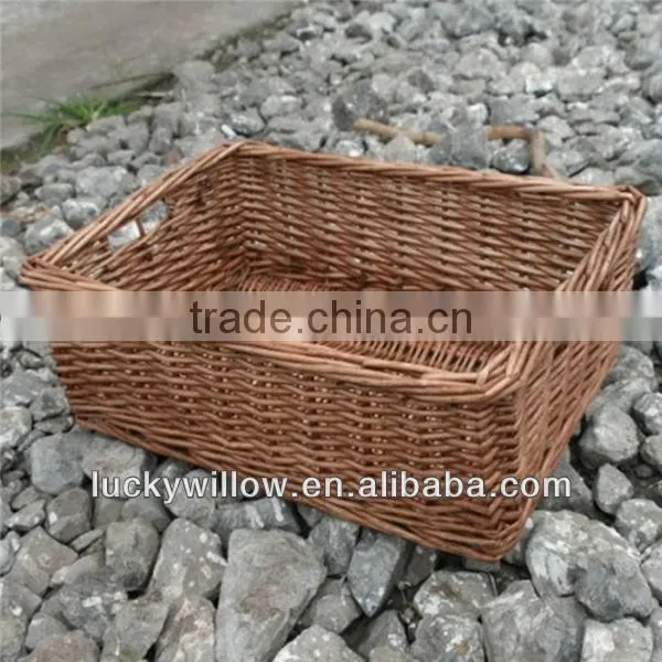 durable rectangular wicker basket for star hotel storage