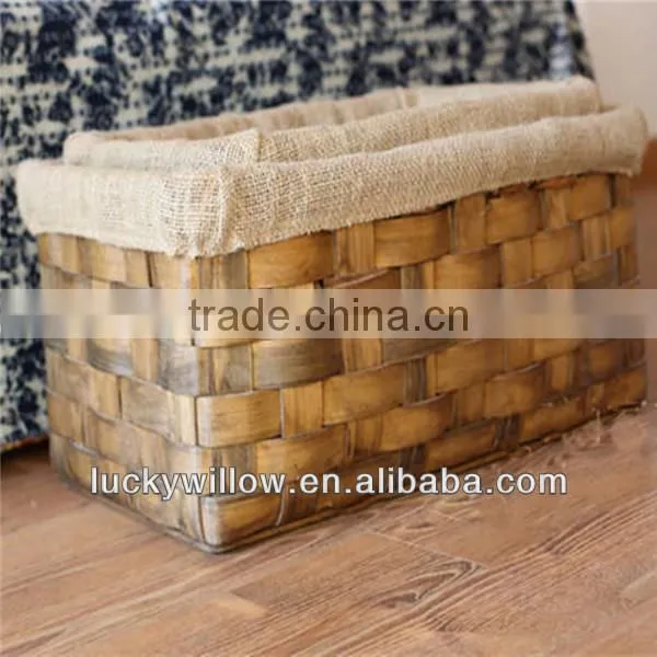 2014 new design handmade wood chip basket