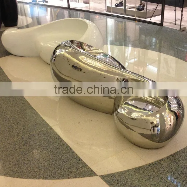 CP fiberglass big mall chair