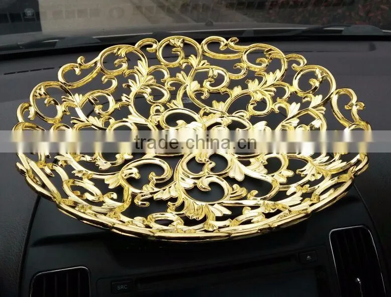 gold fruit plate decorative indian serving tray