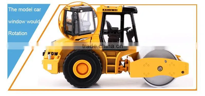 1:50 Single Drum Roller Road Diecast Part Model Engines Die Cast Model Car for Kids