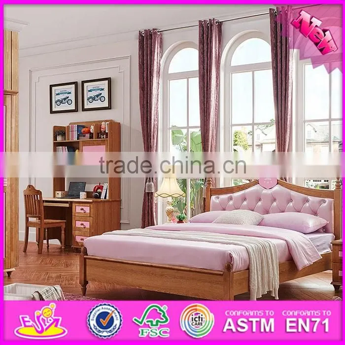 2016 wholesale modern wooden children bunk bedroom designs W08H043