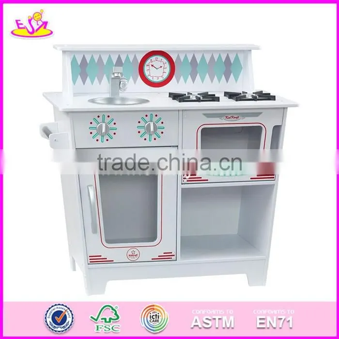 2017 new products funny children wooden pretend kitchen set W10C262