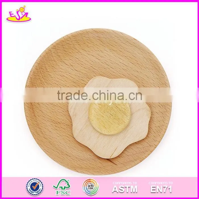 2017 New design simulation kids natural wooden birthday cake toy W10B180