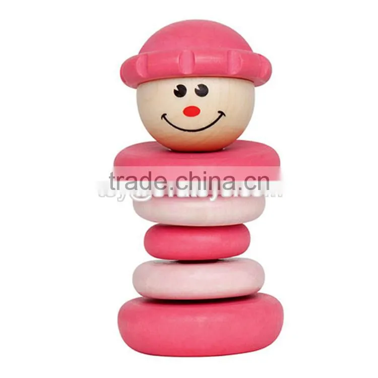 Creative educational wooden stacking toys for toddlers W13D077B