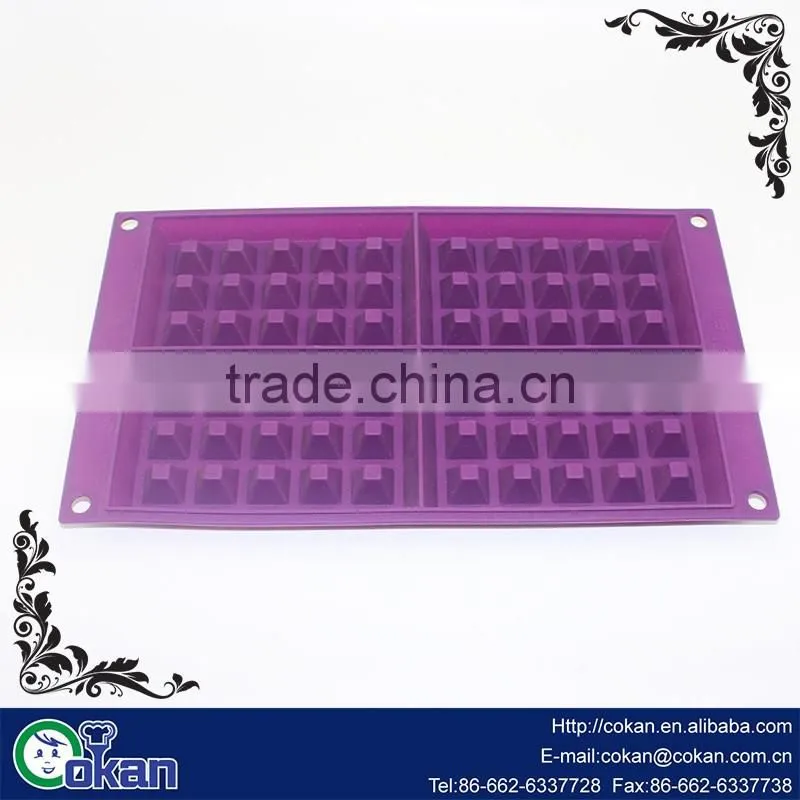 4 Cavity Waffles Cake Chocolate Silicone Mold ,Baking Mould,CK-SL683