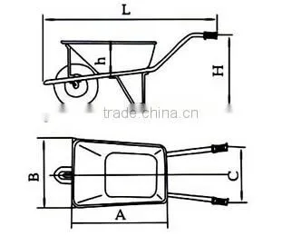 Building Construction High quality concrete Wheelbarrow WB5688 manufacture
