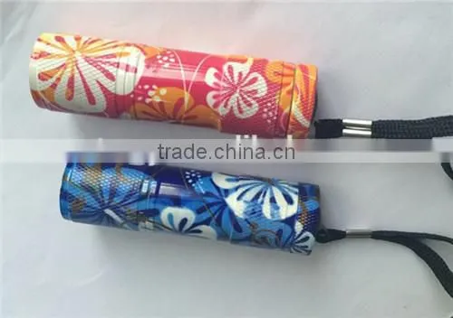 Hot Mini Cheap durable aluminum 9 LED Flashlight torch
