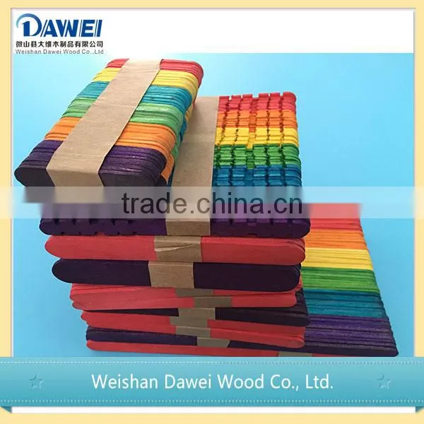 Hot sale colourful ice cream wooden sticks