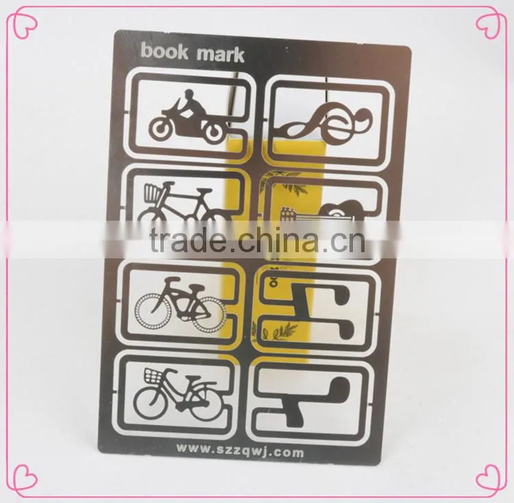 Metal color S/S OEM shapes bookmark office stationery
