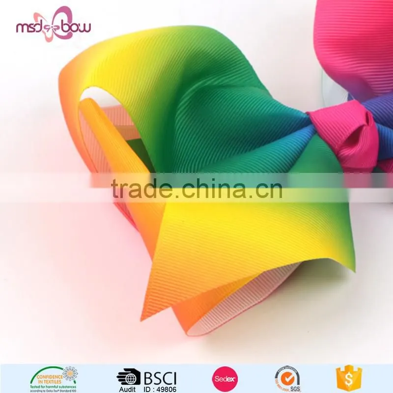 Wholesale fancy rainbow hair bow